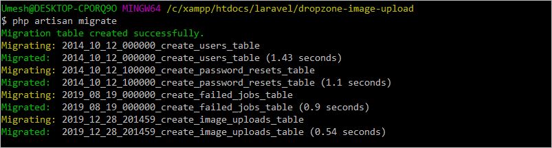 Migrate table schema
