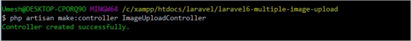 Create Controller in laravel 6 for image upload