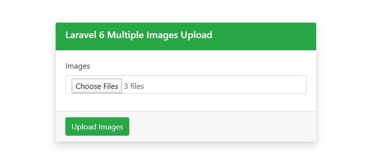 Select Multiple Images in Laravel 6